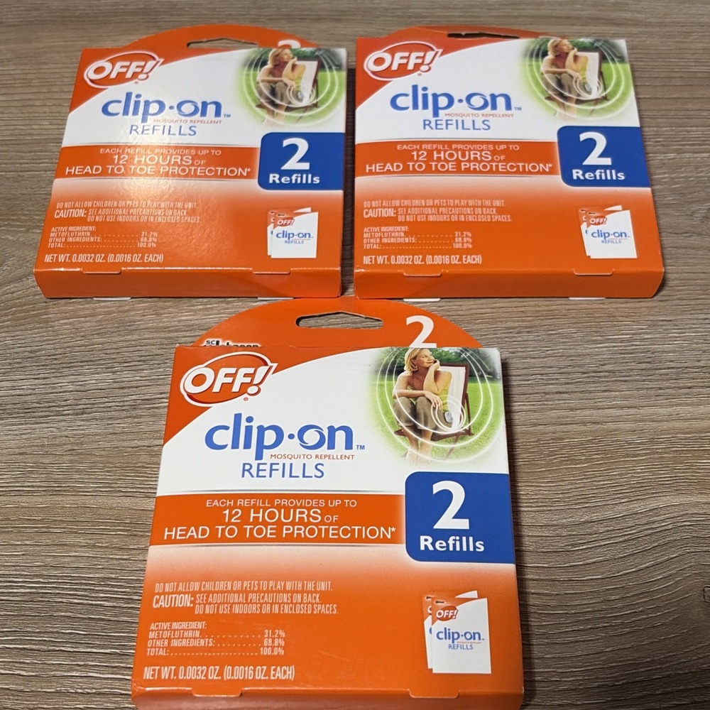 (3)OFF! Clip-On Mosquito Repellent Box of 2 Refills For Fan 12 Hr Of Protection